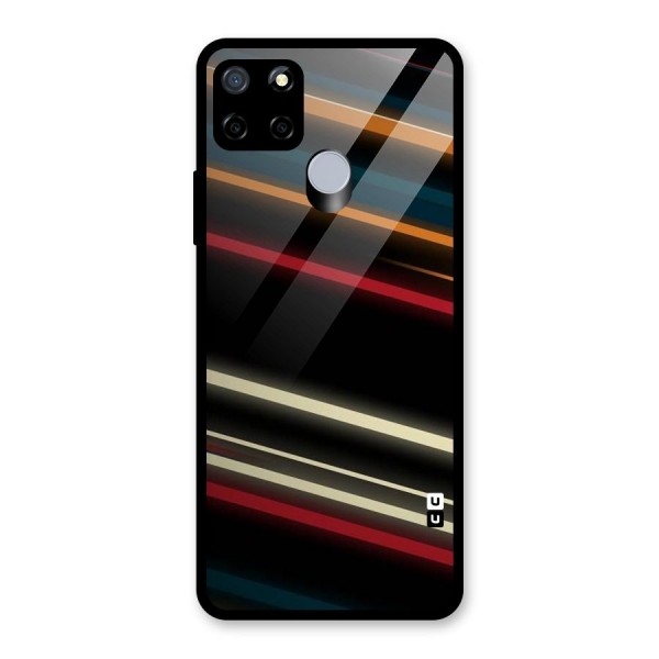 Light Diagonal Stripes Glass Back Case for Realme C15