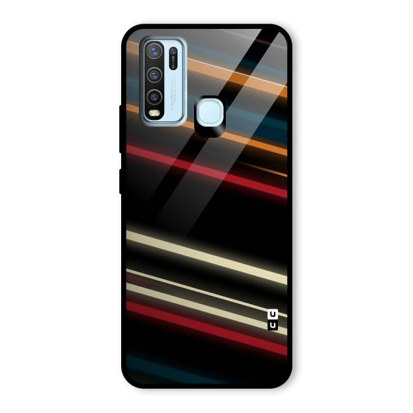 Light Diagonal Stripes Glass Back Case for Vivo Y30