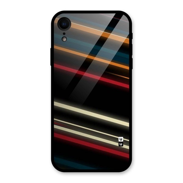 Light Diagonal Stripes Glass Back Case for XR