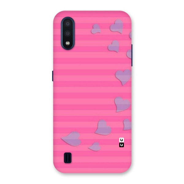 Light Heart Stripes Back Case for Galaxy M01