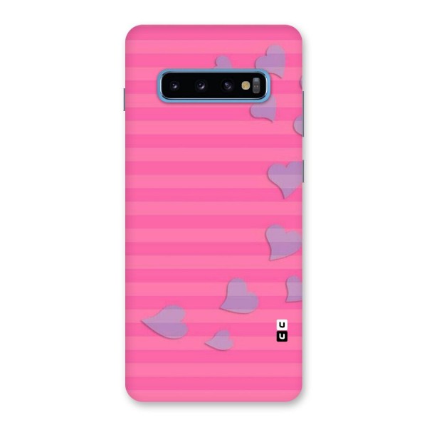 Light Heart Stripes Back Case for Galaxy S10 Plus