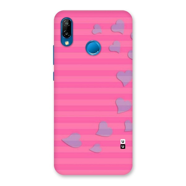 Light Heart Stripes Back Case for Huawei P20 Lite