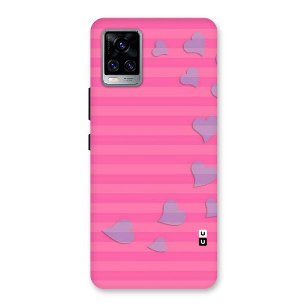 Light Heart Stripes Back Case for Vivo V20 Pro