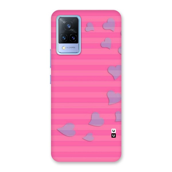 Light Heart Stripes Back Case for Vivo V21 5G