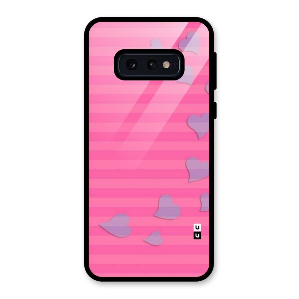 Light Heart Stripes Glass Back Case for Galaxy S10e