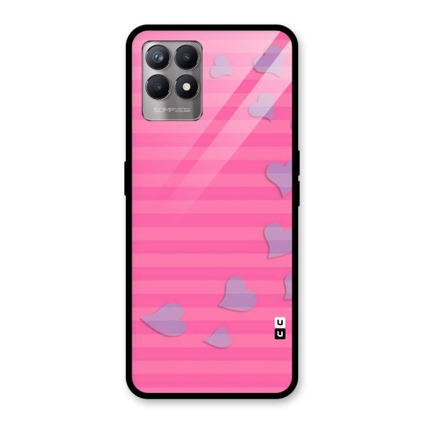 Light Heart Stripes Glass Back Case for Realme 8i