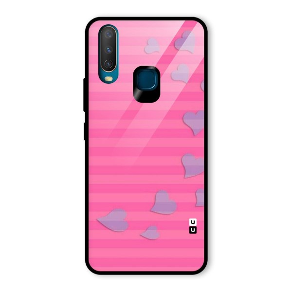 Light Heart Stripes Glass Back Case for Vivo Y12