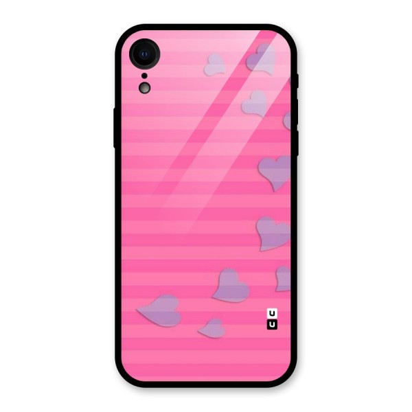 Light Heart Stripes Glass Back Case for XR