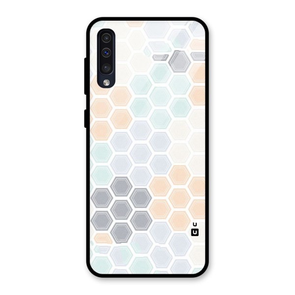 Light Hexagons Glass Back Case for Galaxy A50