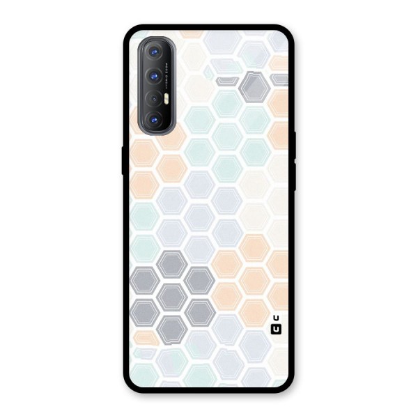 Light Hexagons Glass Back Case for Oppo Reno3 Pro