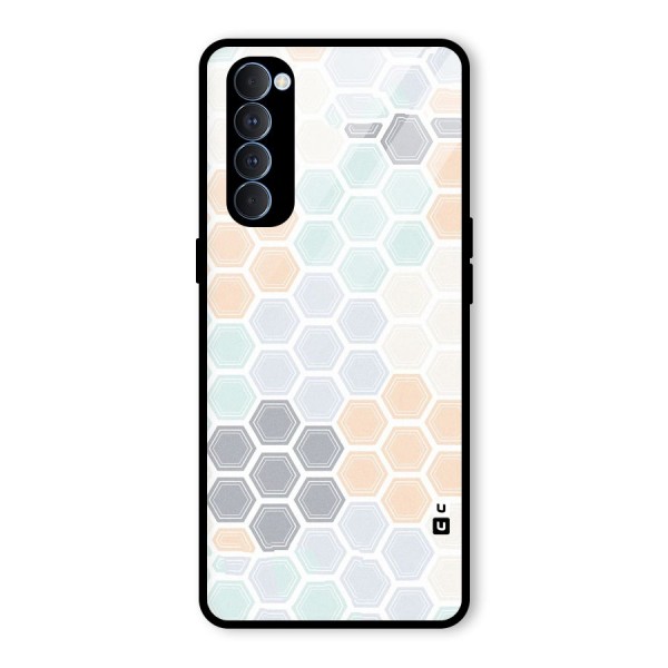 Light Hexagons Glass Back Case for Oppo Reno4 Pro