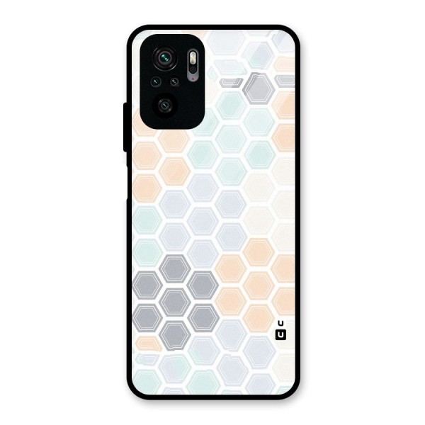 Light Hexagons Glass Back Case for Redmi Note 10S