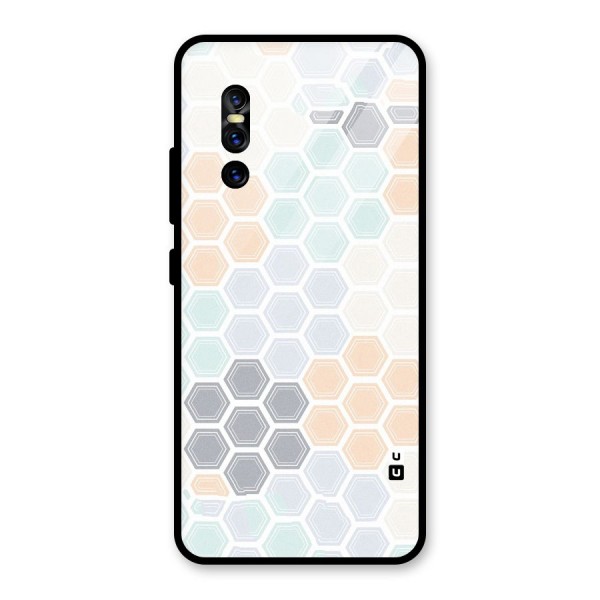 Light Hexagons Glass Back Case for Vivo V15 Pro