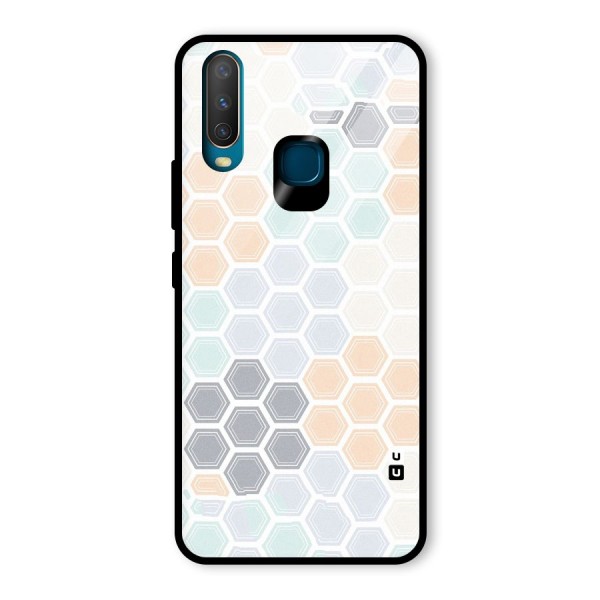 Light Hexagons Glass Back Case for Vivo Y15