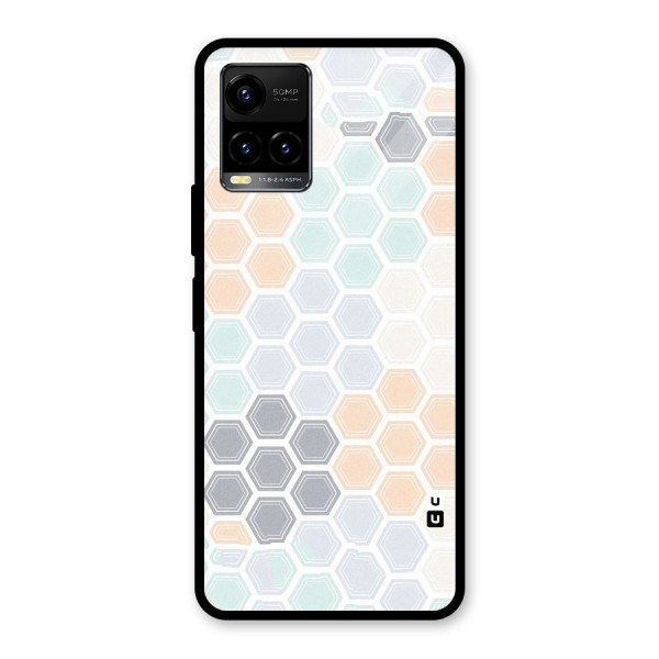 Light Hexagons Glass Back Case for Vivo Y21 2021