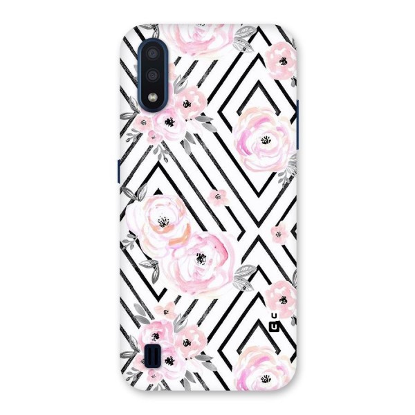 Light Pastel Flowers Design Back Case for Galaxy M01