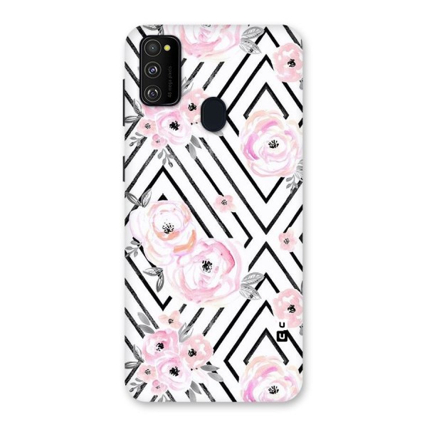 Light Pastel Flowers Design Back Case for Galaxy M21