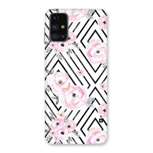 Light Pastel Flowers Design Back Case for Galaxy M31s