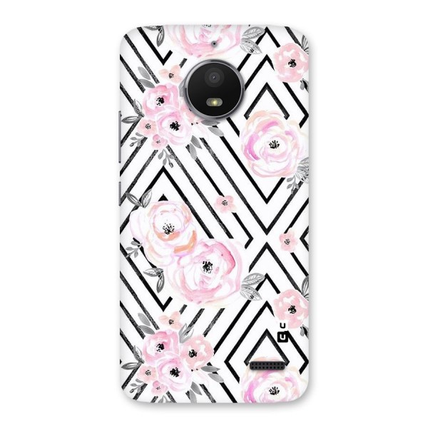 Light Pastel Flowers Design Back Case for Moto E4