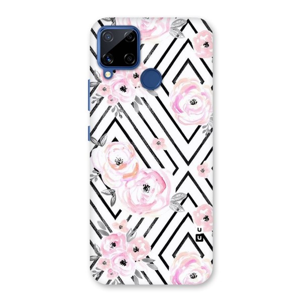 Light Pastel Flowers Design Back Case for Realme C12