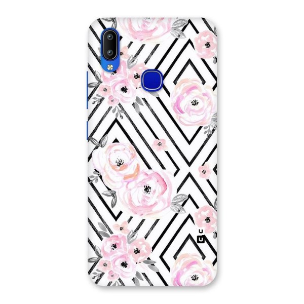 Light Pastel Flowers Design Back Case for Vivo Y91