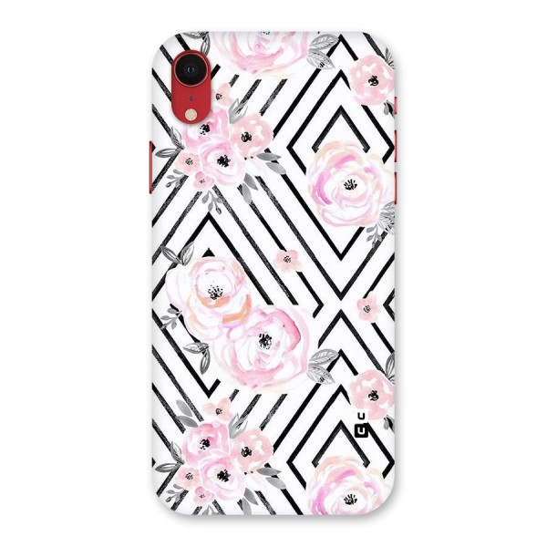 Light Pastel Flowers Design Back Case for iPhone XR