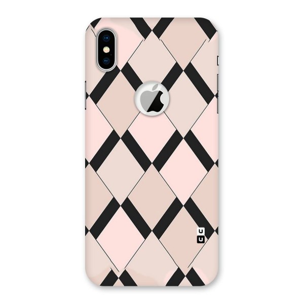 Light Pink Back Case for iPhone XS Logo Cut