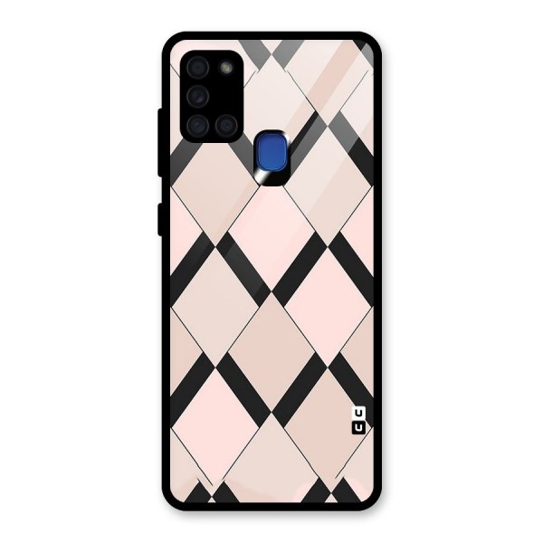 Light Pink Glass Back Case for Galaxy A21s