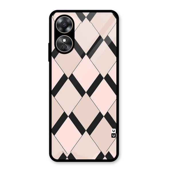 Light Pink Glass Back Case for Oppo A17