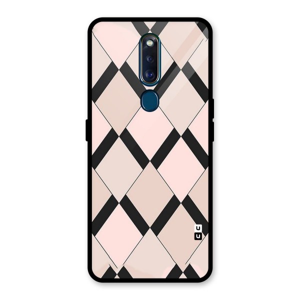 Light Pink Glass Back Case for Oppo F11 Pro