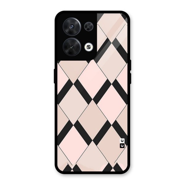 Light Pink Glass Back Case for Oppo Reno8 5G