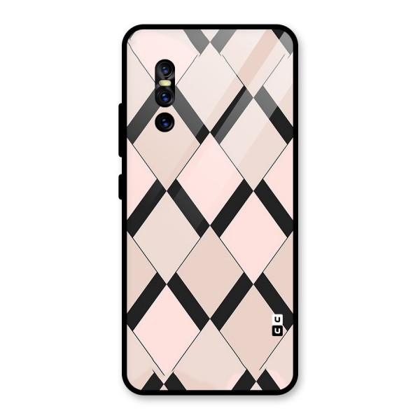 Light Pink Glass Back Case for Vivo V15 Pro