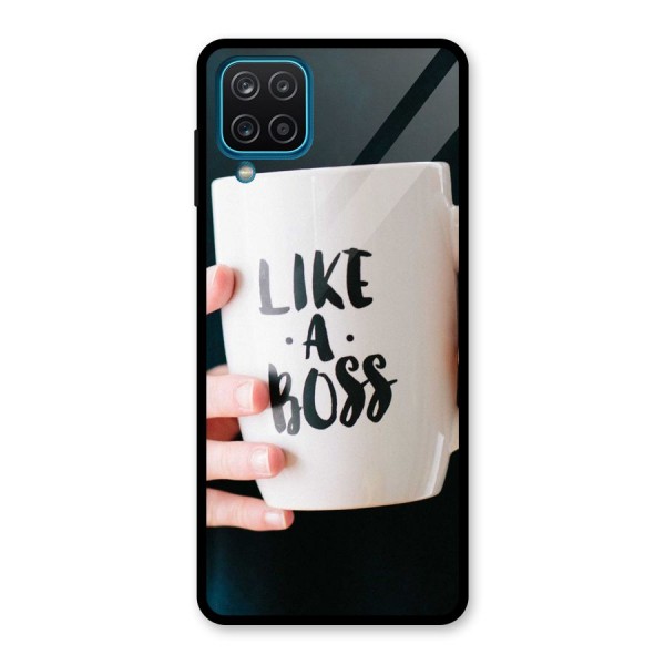 Like a Boss Glass Back Case for Galaxy A12