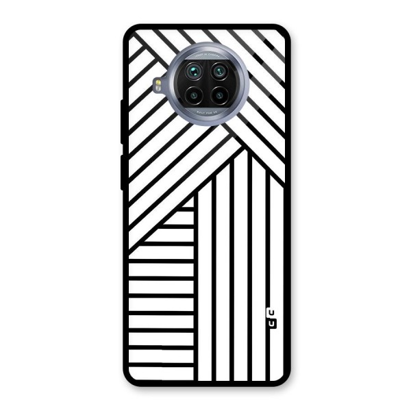 Lines Pattern Stripes Glass Back Case for Mi 10i