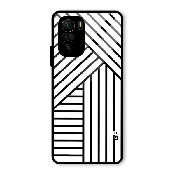 Lines Pattern Stripes Glass Back Case for Mi 11x