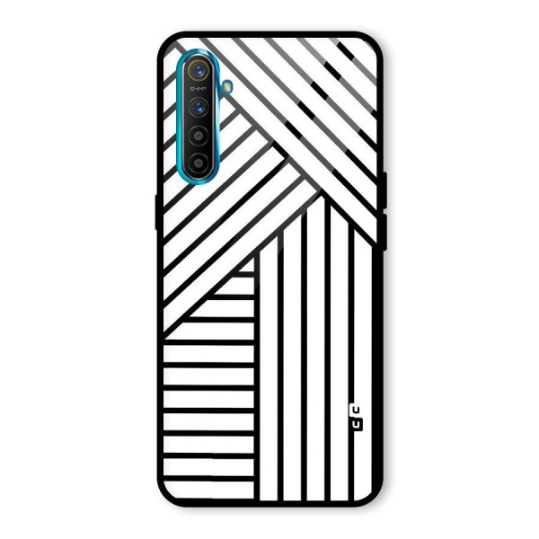 Lines Pattern Stripes Glass Back Case for Realme XT