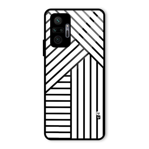 Lines Pattern Stripes Glass Back Case for Redmi Note 10 Pro Max
