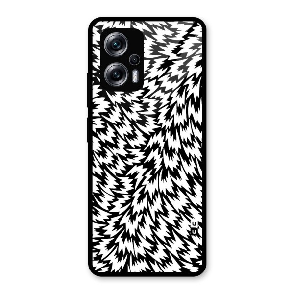 Lion Abstract Art Pattern Glass Back Case for Redmi K50i