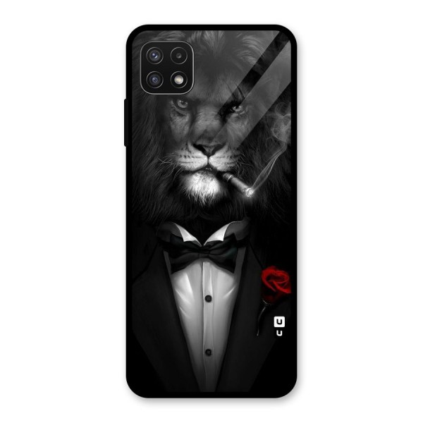 Lion Class Glass Back Case for Galaxy A22 5G