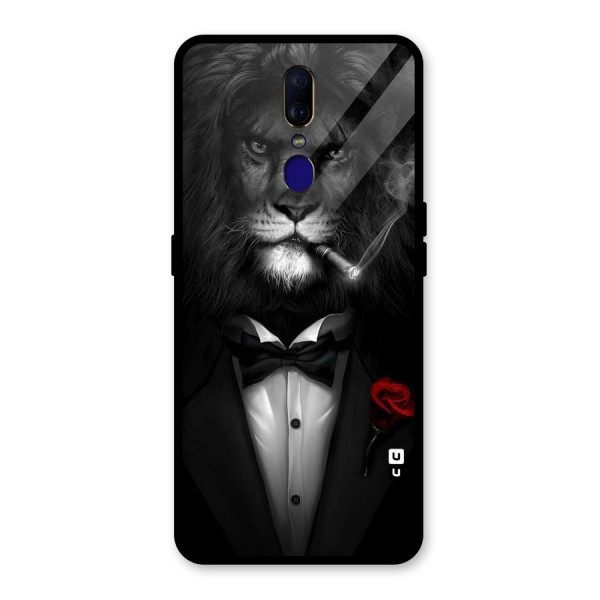 Lion Class Glass Back Case for Oppo F11