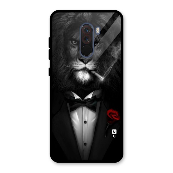 Lion Class Glass Back Case for Poco F1