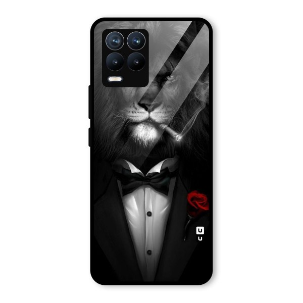 Lion Class Glass Back Case for Realme 8 Pro