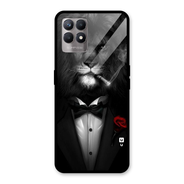 Lion Class Glass Back Case for Realme 8i