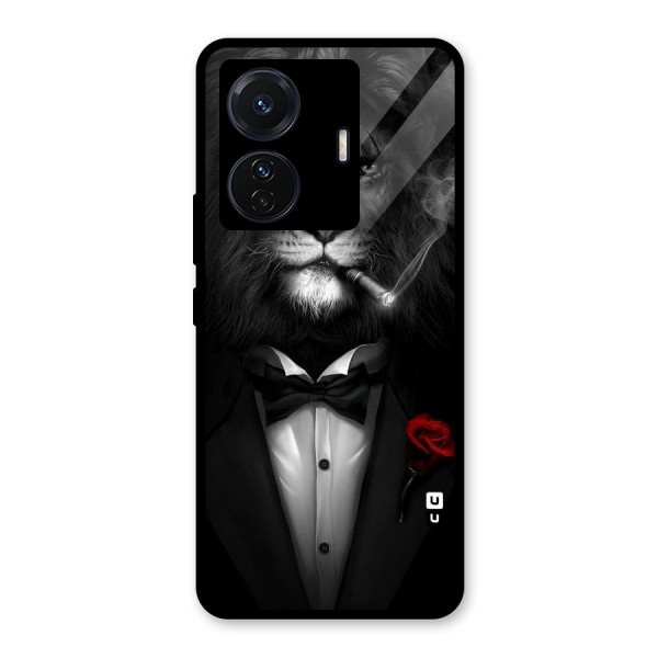 Lion Class Glass Back Case for Vivo T1 Pro