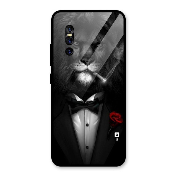 Lion Class Glass Back Case for Vivo V15 Pro