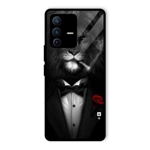 Lion Class Glass Back Case for Vivo V23 Pro