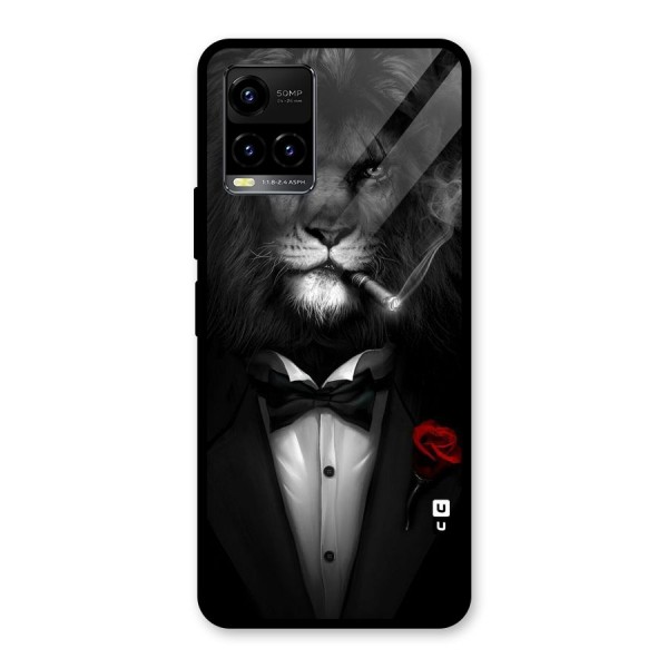 Lion Class Glass Back Case for Vivo Y21 2021