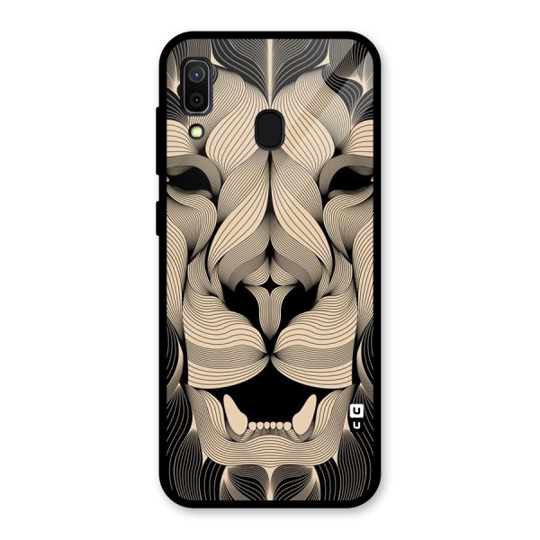 Lion Shape Design Glass Back Case for Galaxy A30