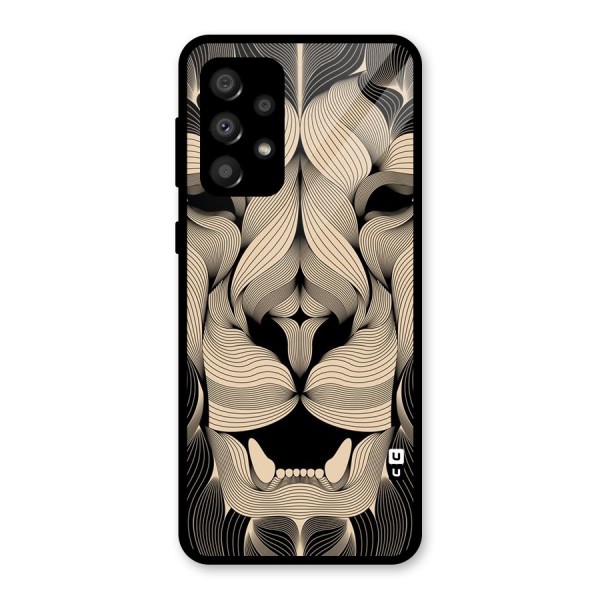 Lion Shape Design Glass Back Case for Galaxy A32