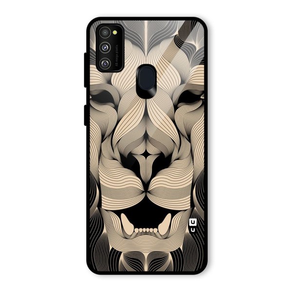 Lion Shape Design Glass Back Case for Galaxy M21